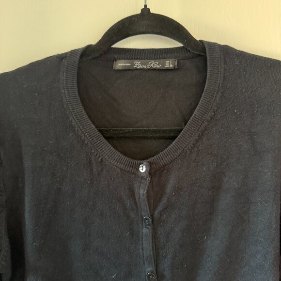Zara Black knit crew neck cardigan - Picture 2 of 6